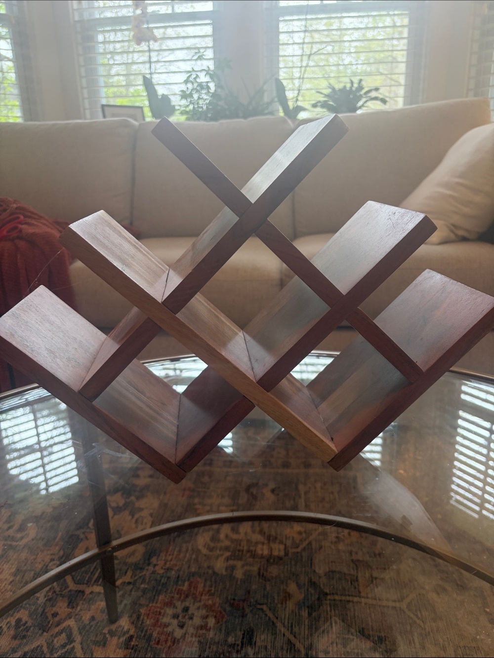 Wooden Wine Rack - Brown Home Decor